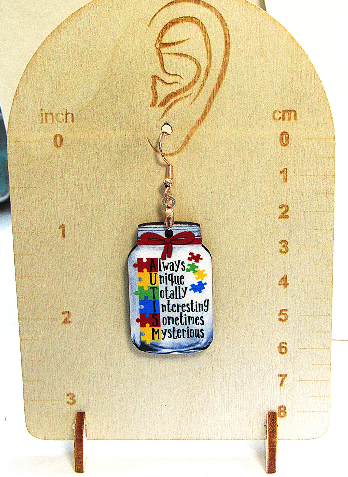 Mason Jar Shaped Sublimated Earrings