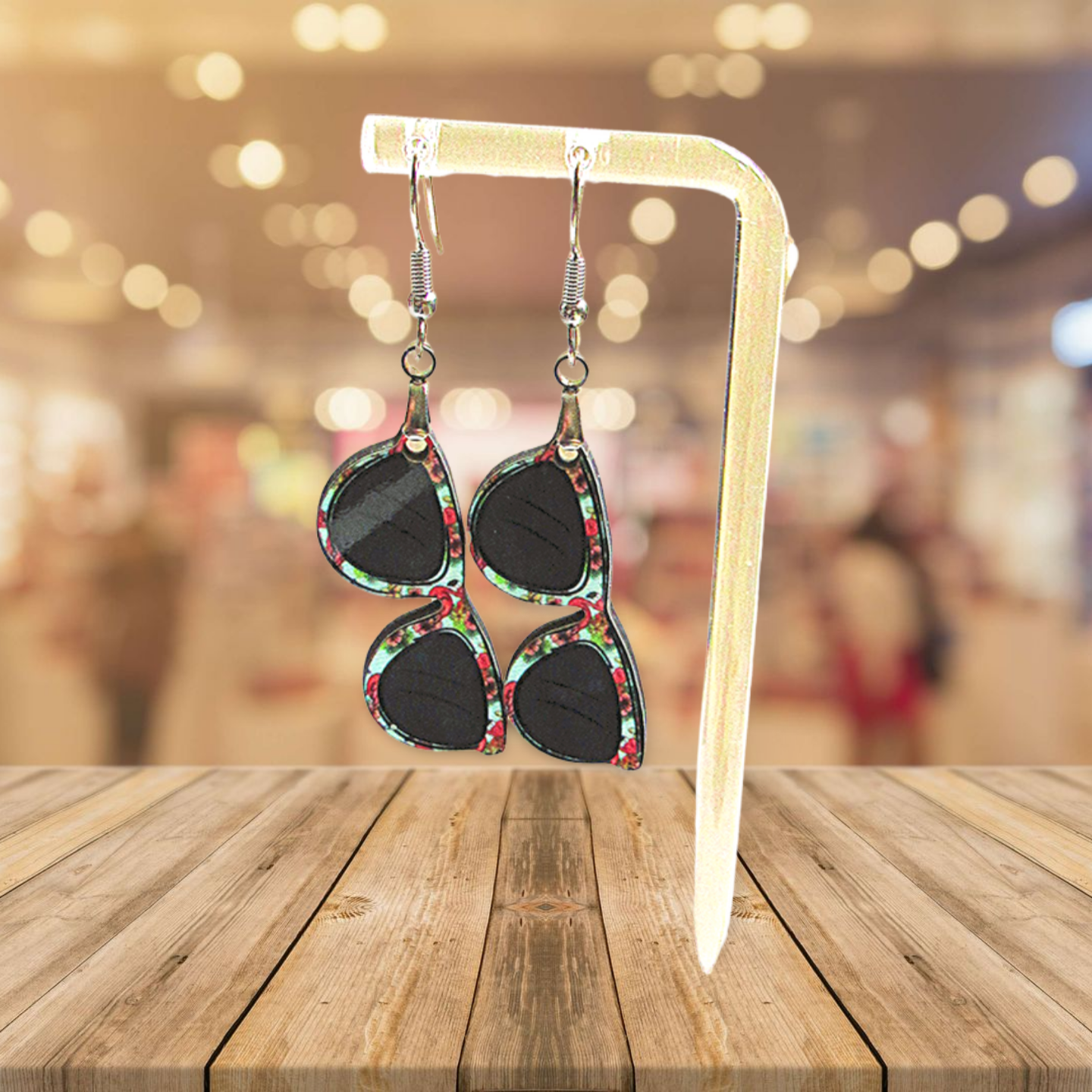 Sunglass Shaped Sublimated Earrings