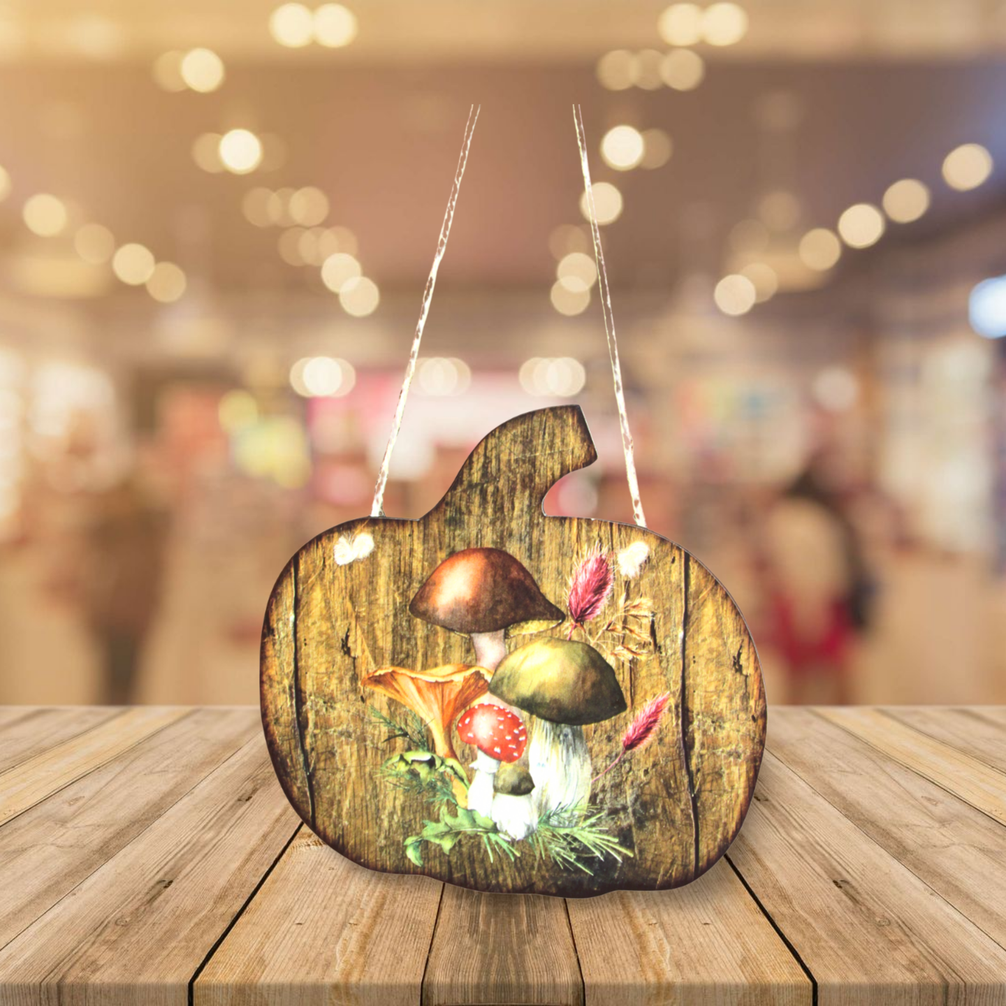 Pumpkin Shaped Sublimated Door Hanger