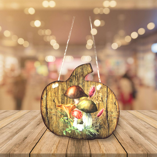 Pumpkin Shaped Sublimated Door Hanger