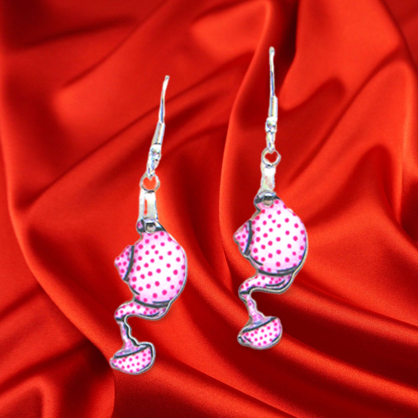 Teapot Shaped Sublimated Earrings