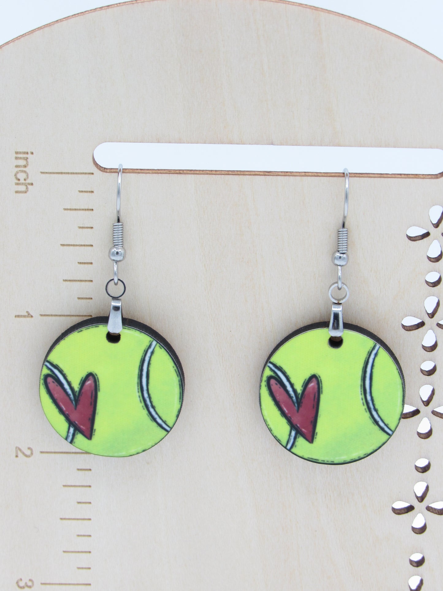 Custom Sports Ball Earrings, 1 Inch Round MDF Sublimation Jewelry