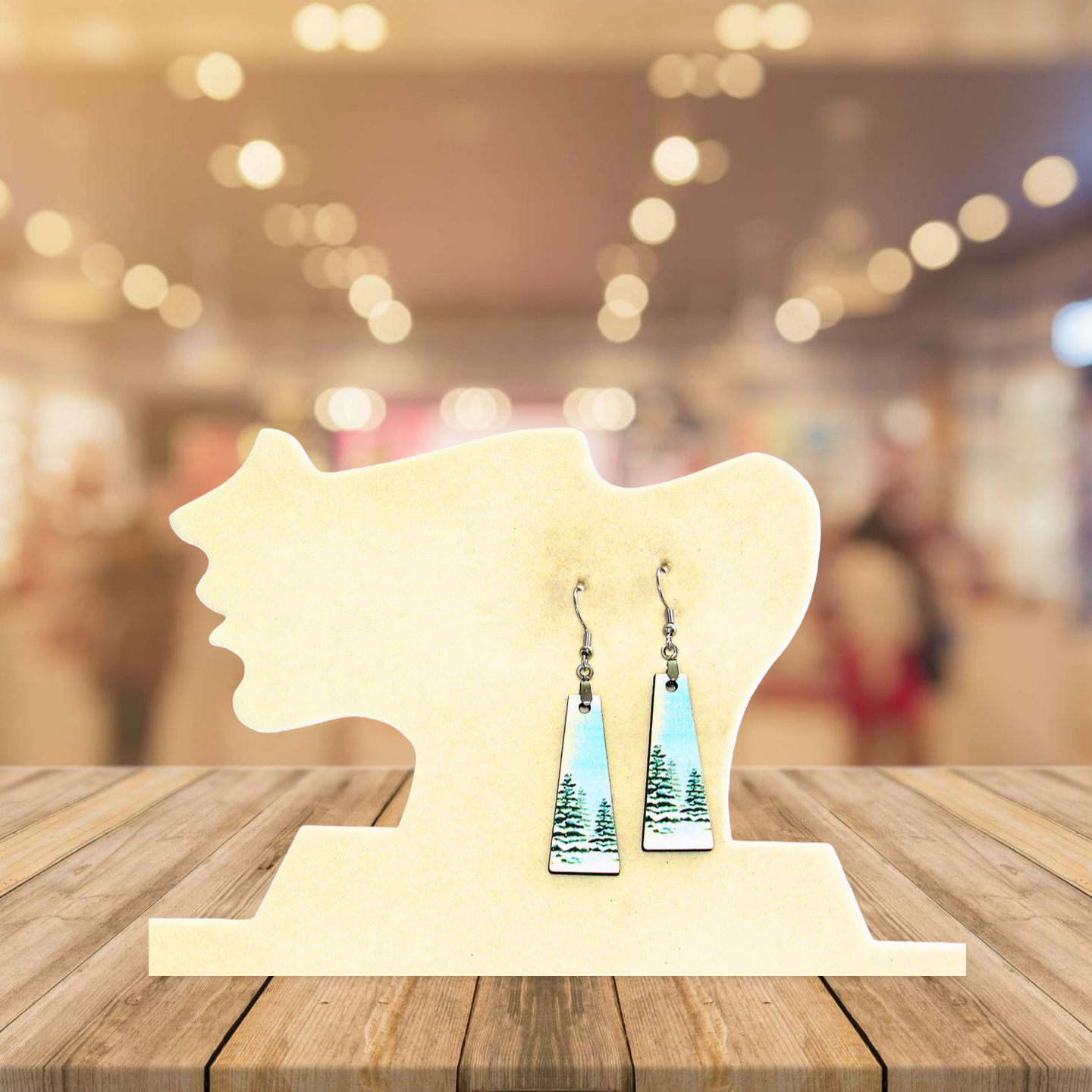 Modern Bar Shaped Sublimated Earring