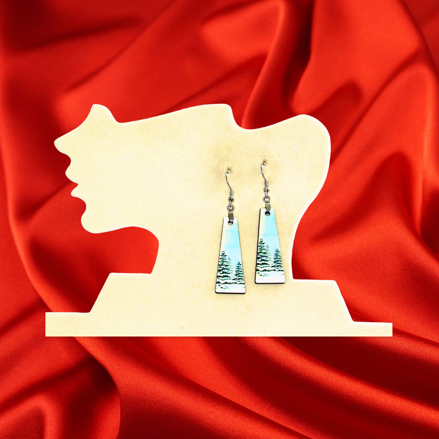 Modern Bar Shaped Sublimated Earring