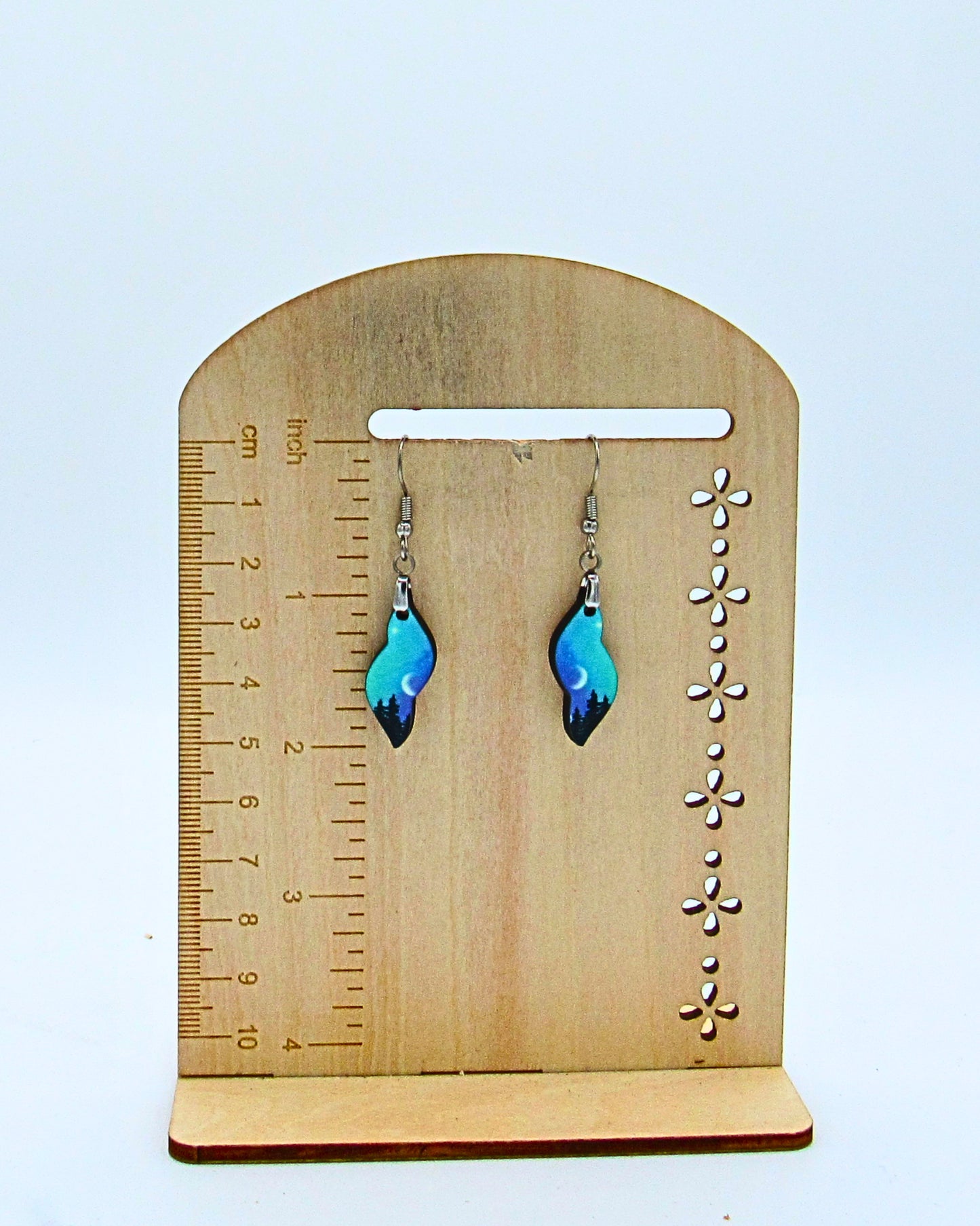 MDF-New Swirl Shaped Sublimated Earrings 1 inch