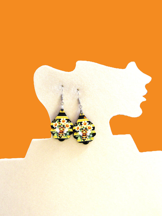 Fancy Teardrop Shaped Sublimated Earrings