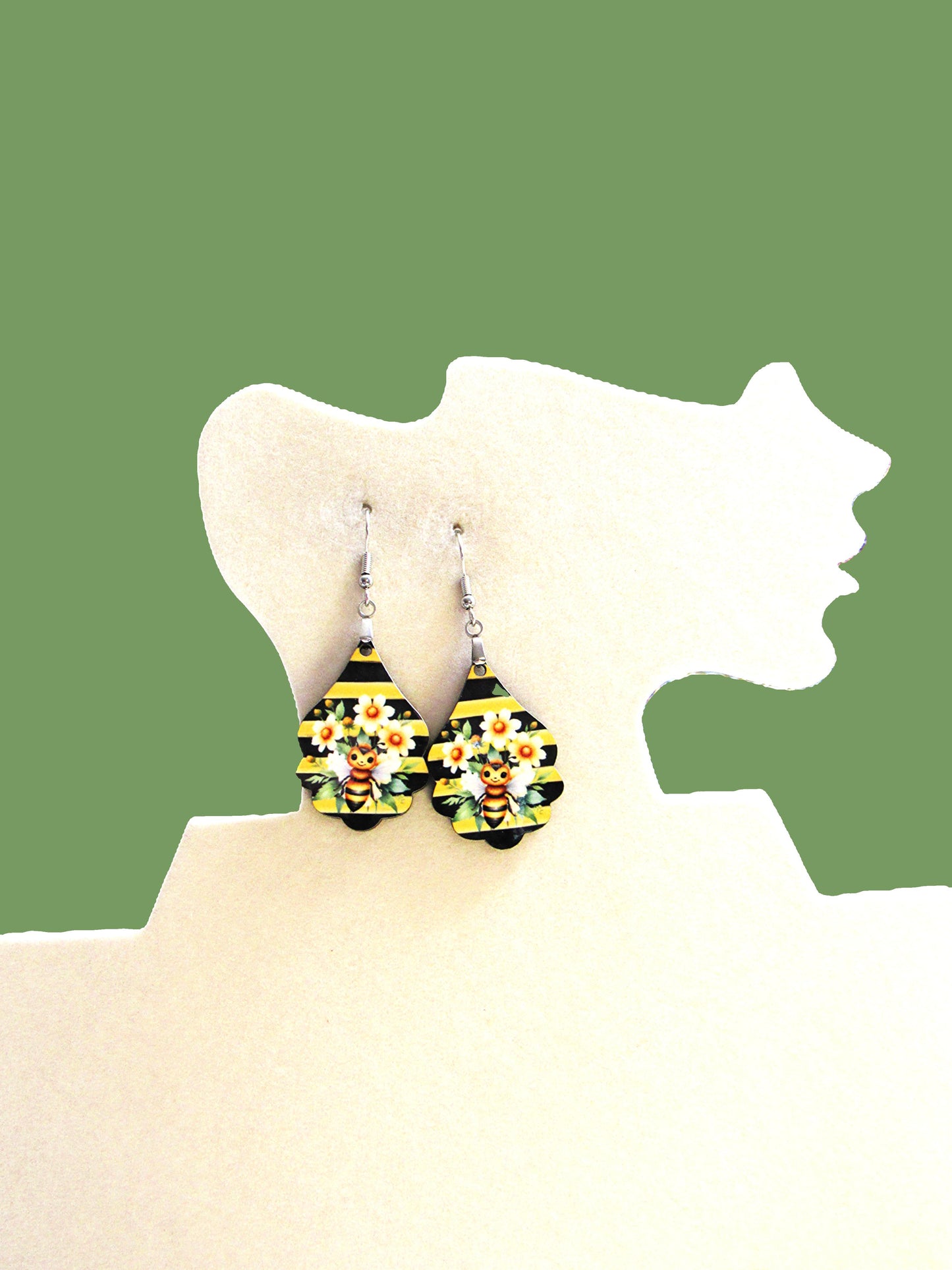 Fancy Teardrop Shaped Sublimated Earrings