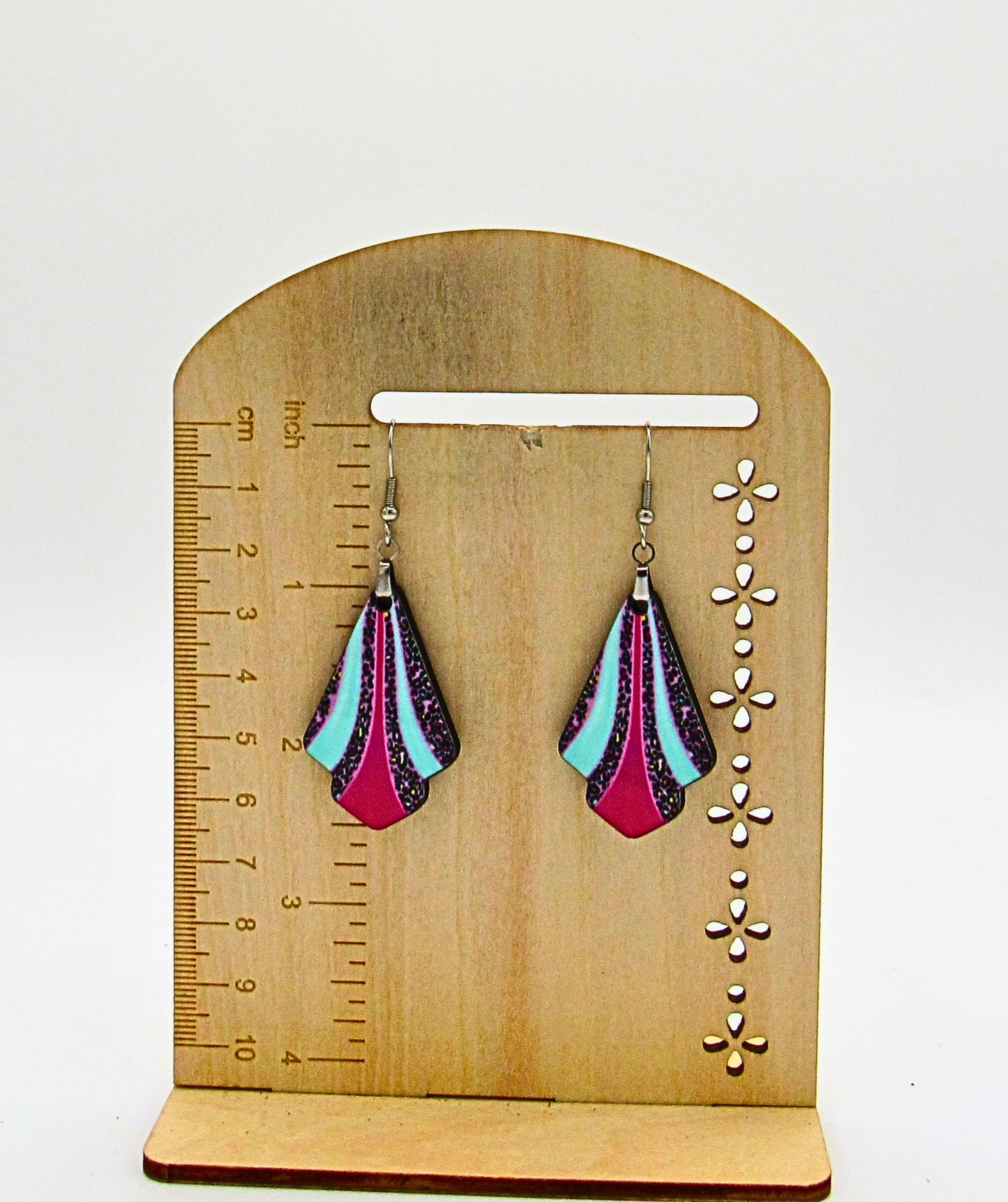 MDF-Fan Shaped Sublimated Earrings 1.5 inch