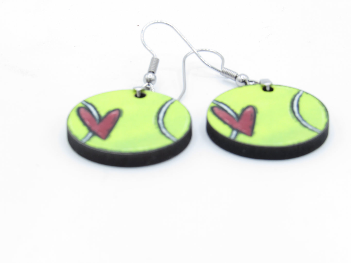 Custom Sports Ball Earrings, 1 Inch Round MDF Sublimation Jewelry