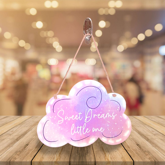 Cloud Shaped Sublimated Door Hanger