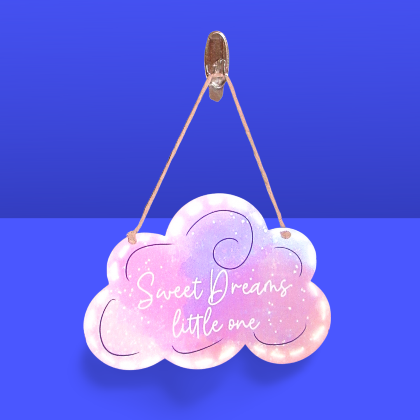 Cloud Shaped Sublimated Door Hanger