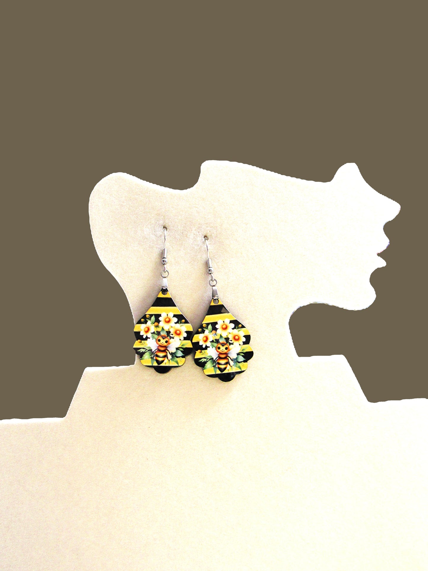 Fancy Teardrop Shaped Sublimated Earrings