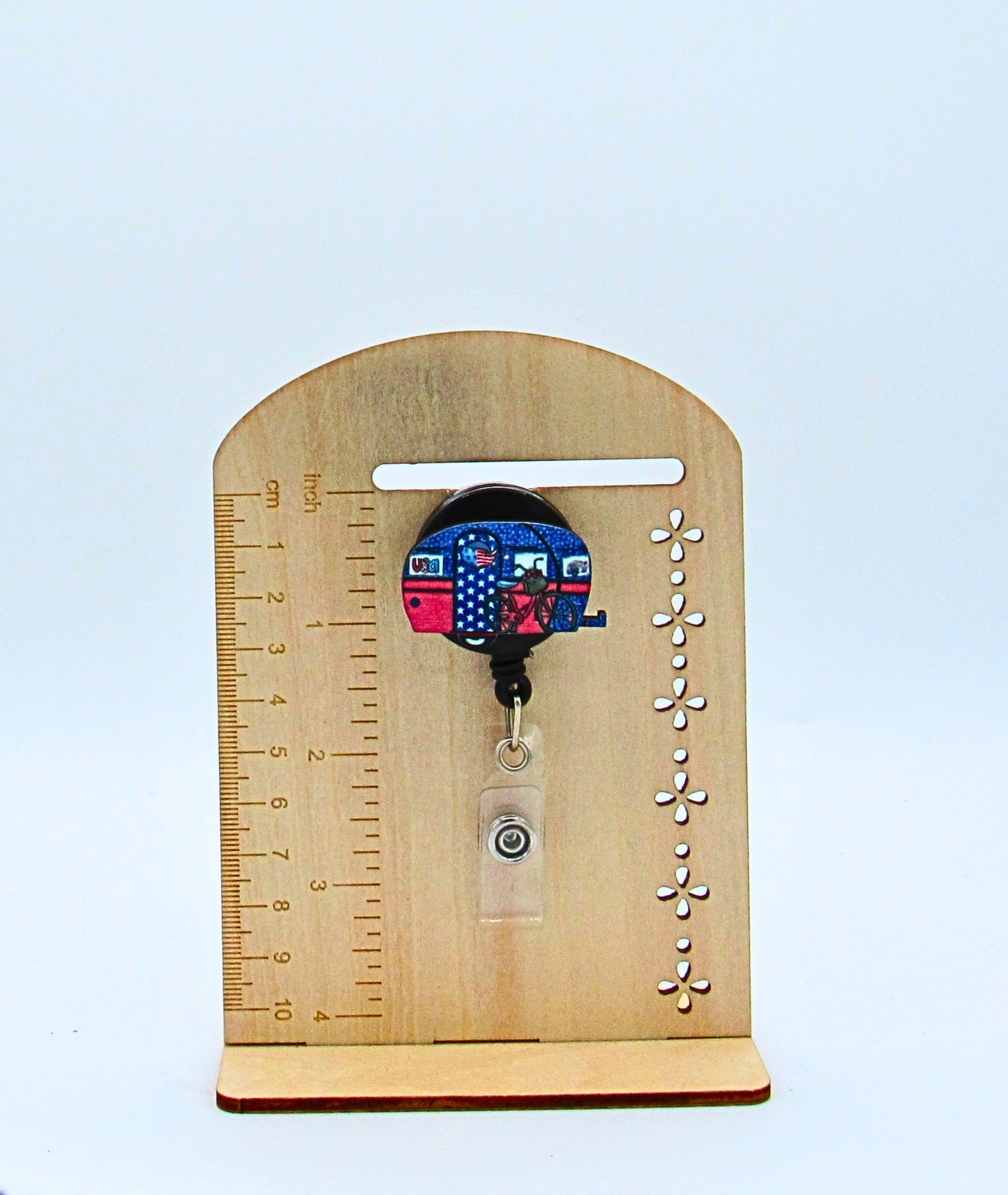 MDF- Camper Shaped Sublimated Badge Reel