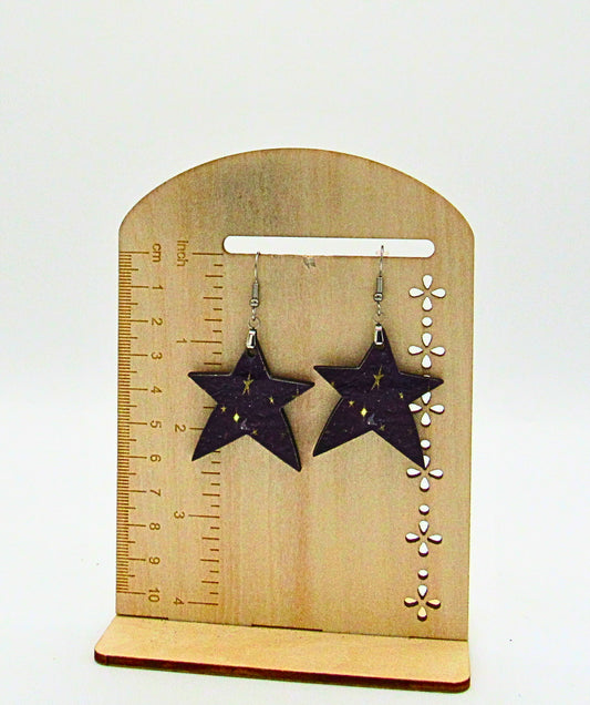 MDF-Star Shaped MDF Sublimated Earrings 1.5 inch