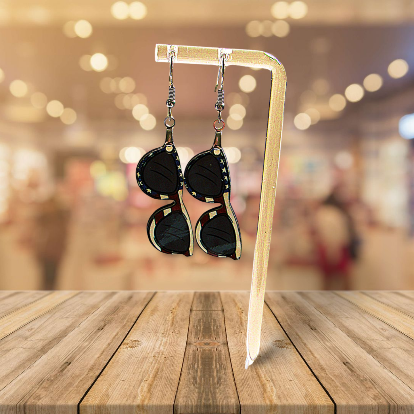 Sunglass Shaped Sublimated Earrings