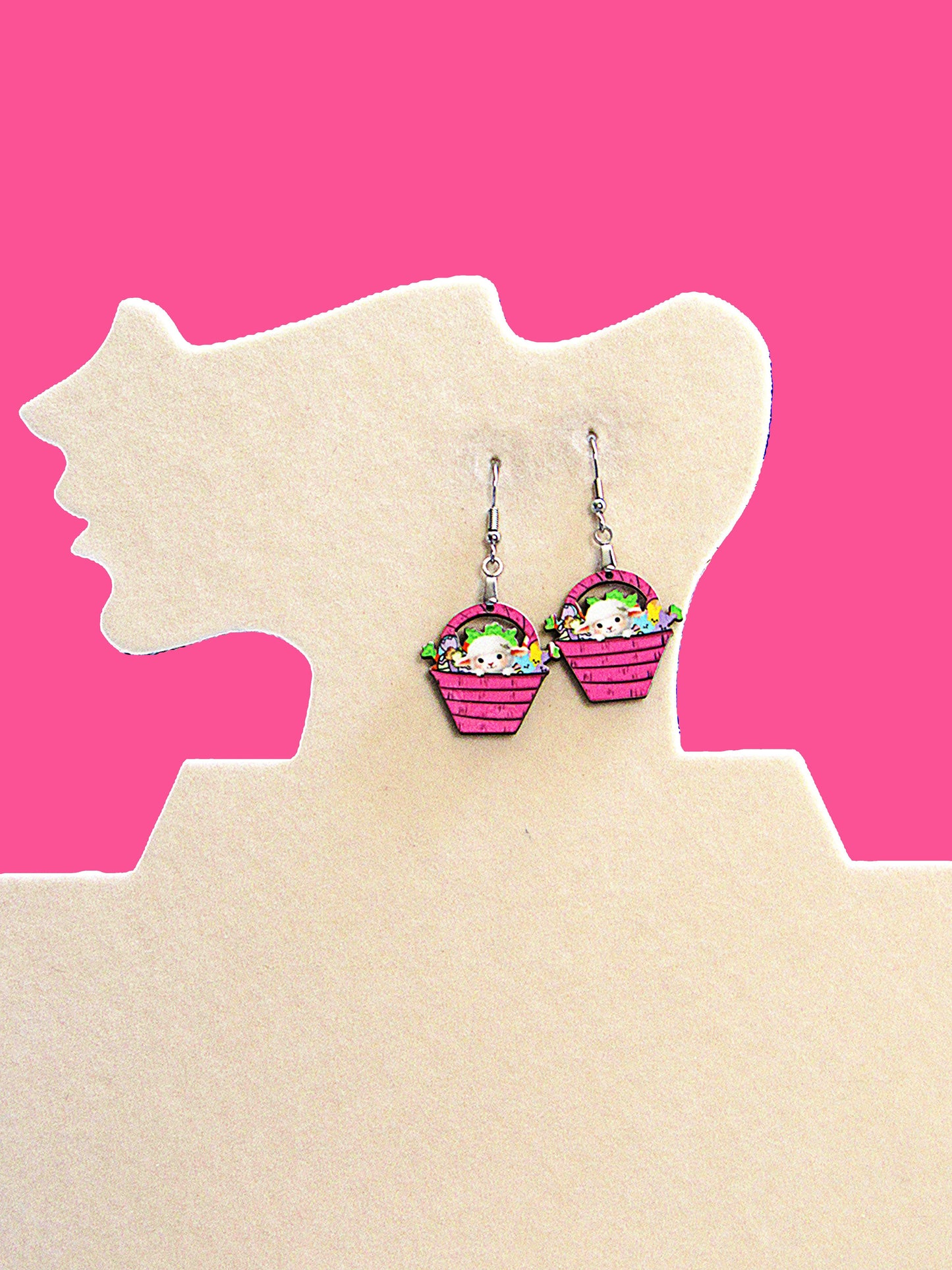 Basket Shaped Sublimated Earrings
