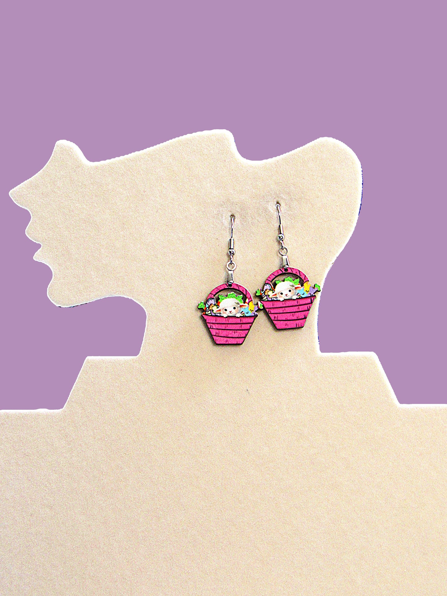 Basket Shaped Sublimated Earrings