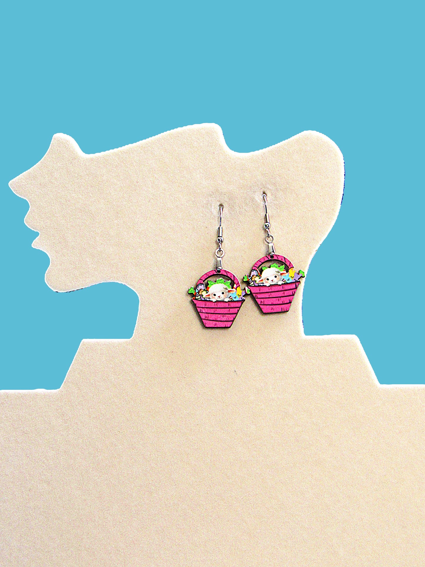 Basket Shaped Sublimated Earrings