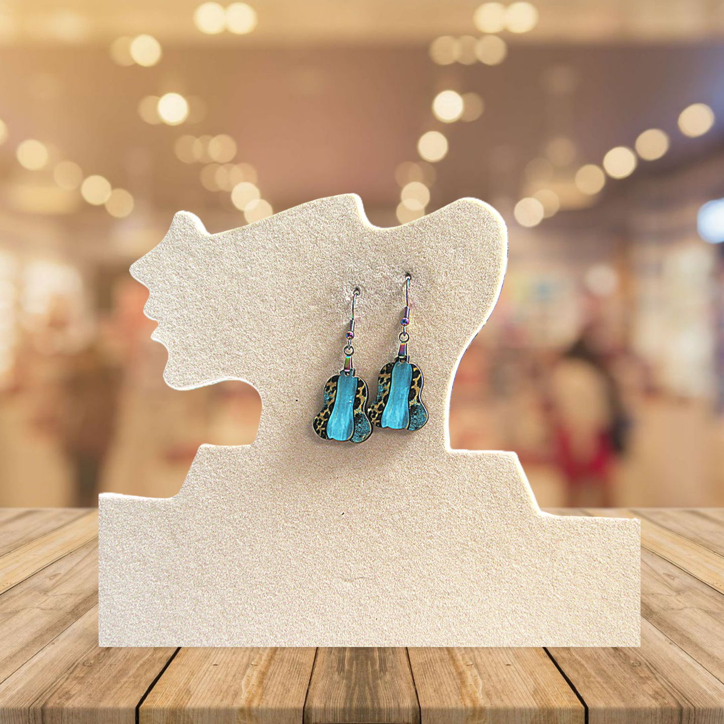 Lumpy Pumpkin Shaped Sublimated Earrings