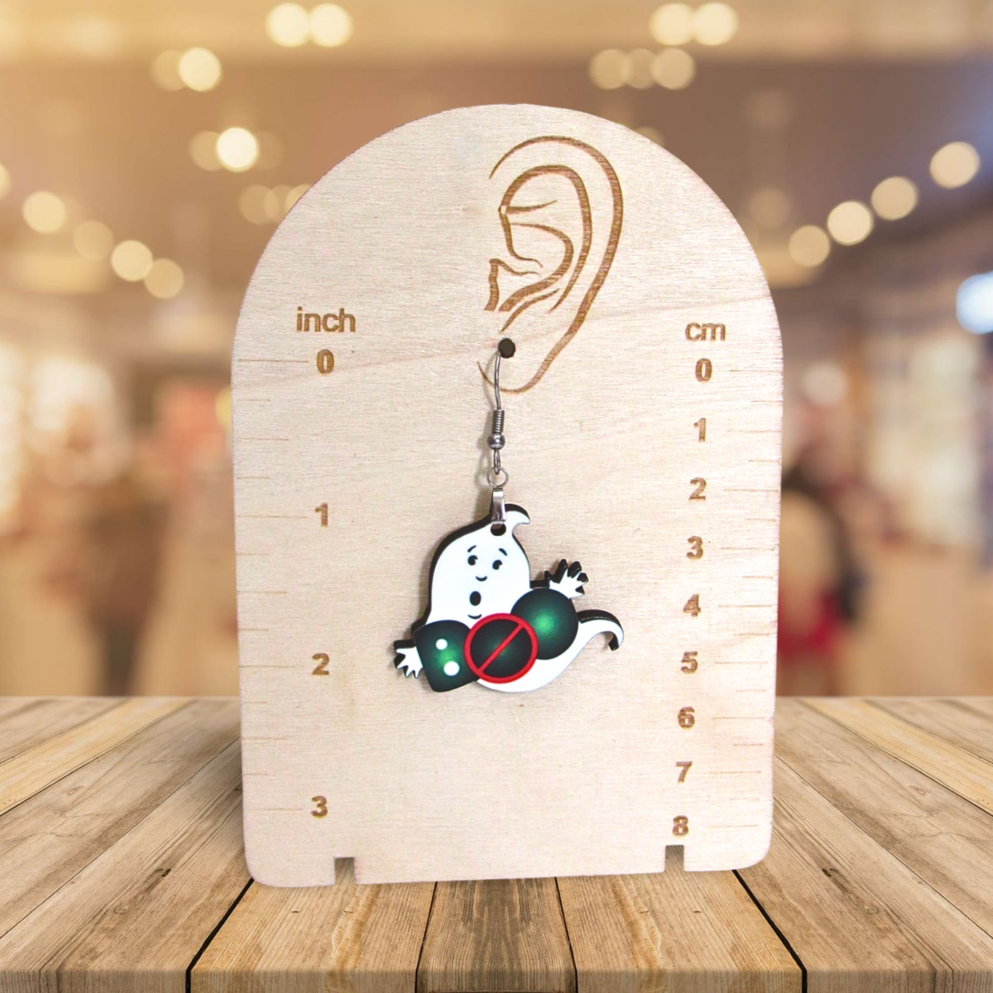 Boo Ghost Shaped Sublimated Earrings
