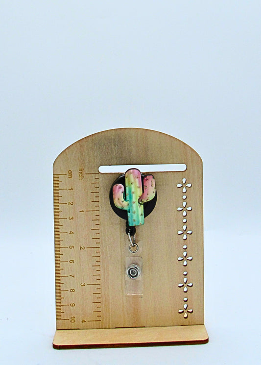 MDF- Cactus Shaped Sublimated Badge Reel