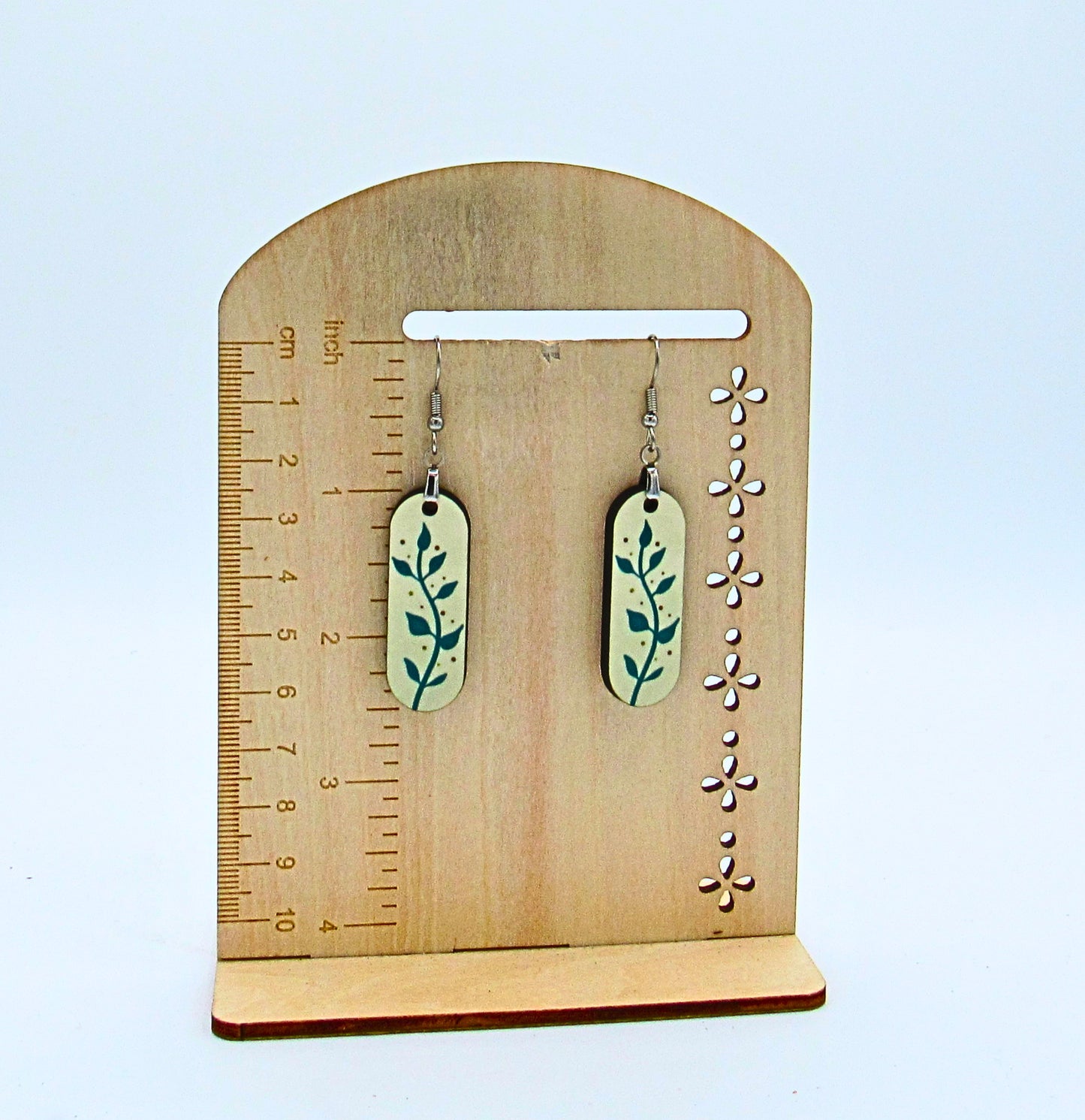 MDF-Oval Bar Shaped Sublimated Earrings 1.5 inch