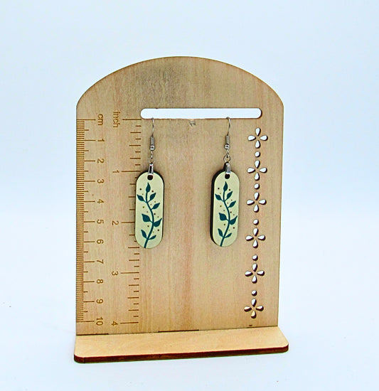 MDF-Oval Bar Shaped Sublimated Earrings 1.5 inch