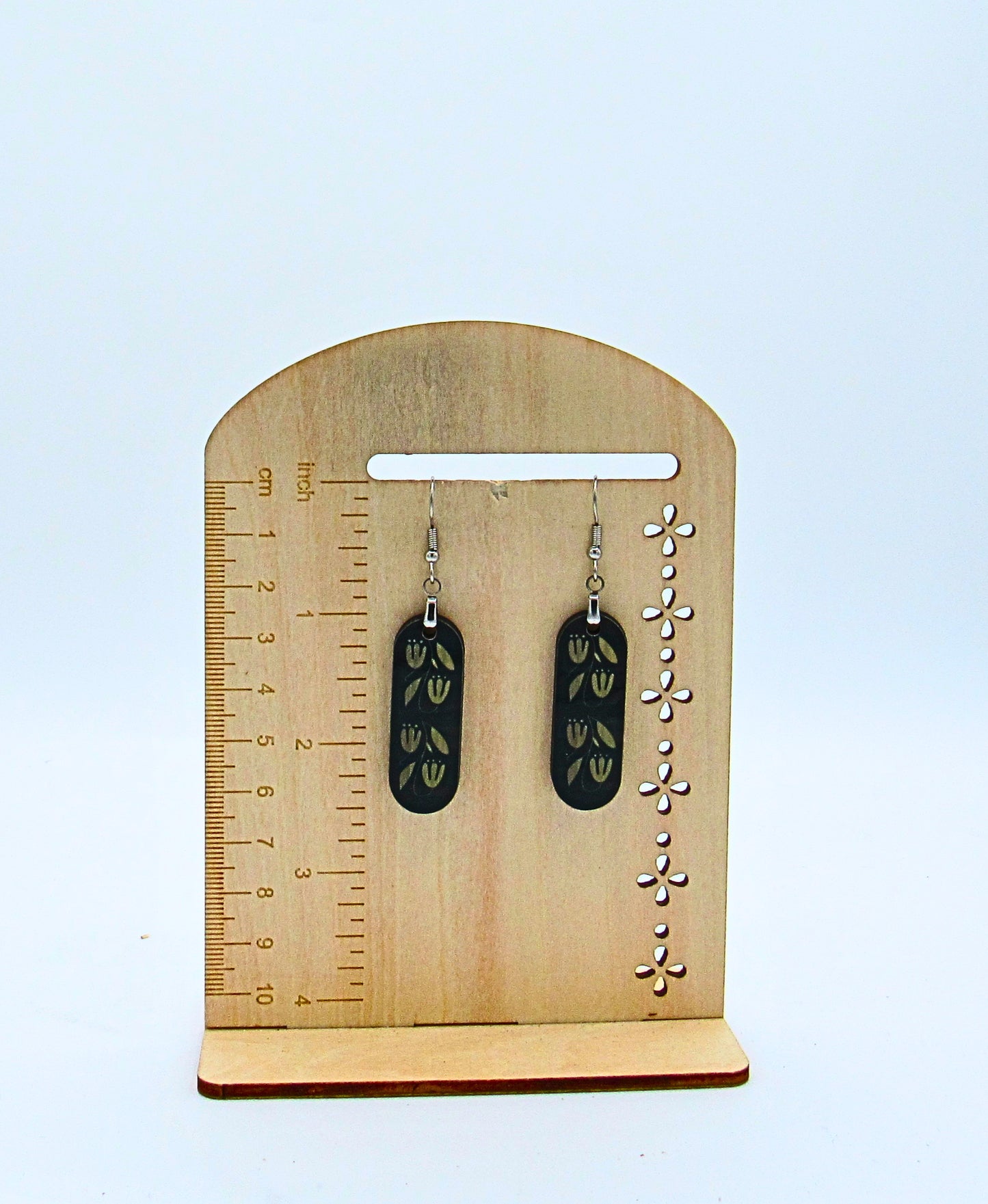 MDF-Oval Bar Shaped Sublimated Earrings 1.5 inch