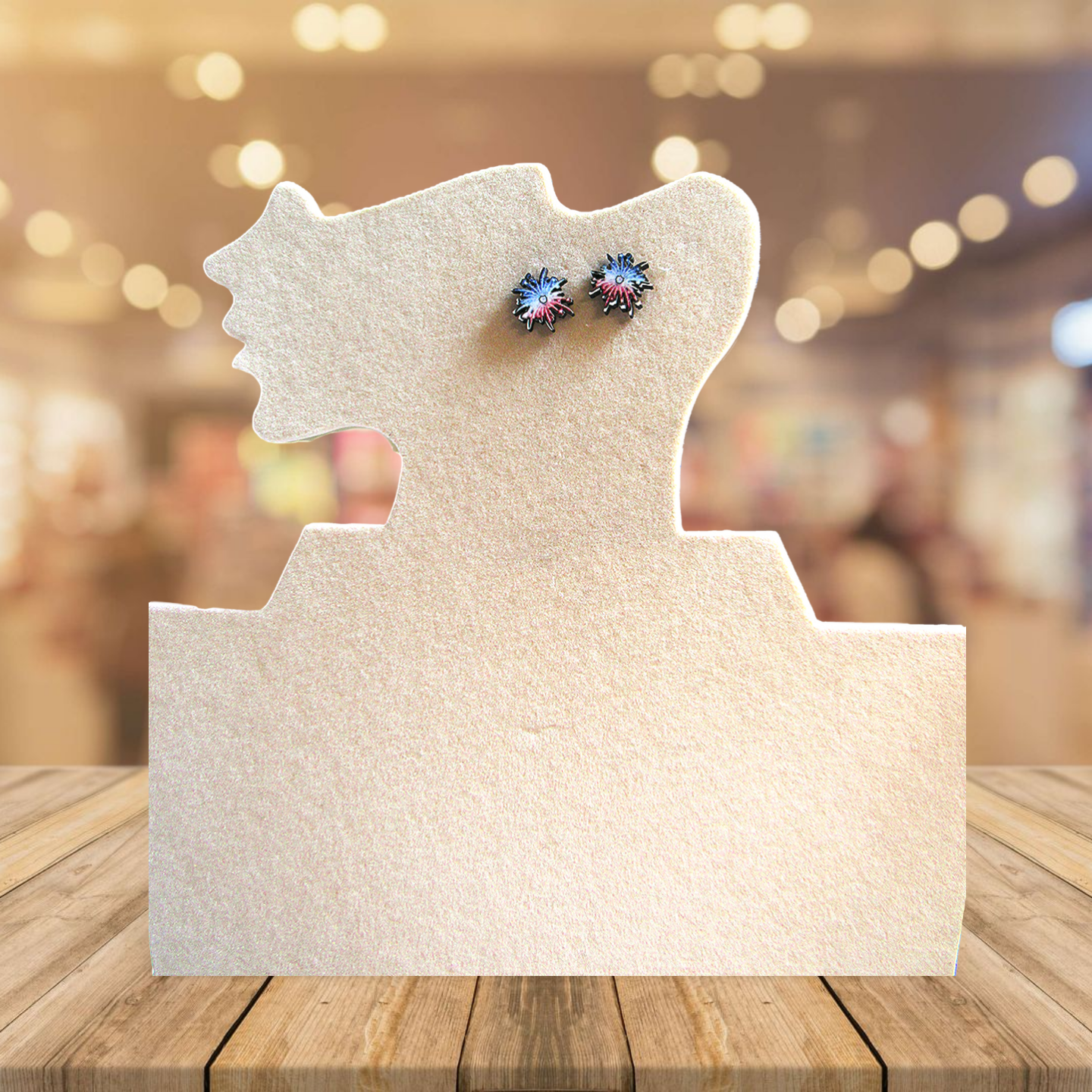 Fireworks Shaped Sublimated Stud Earrings