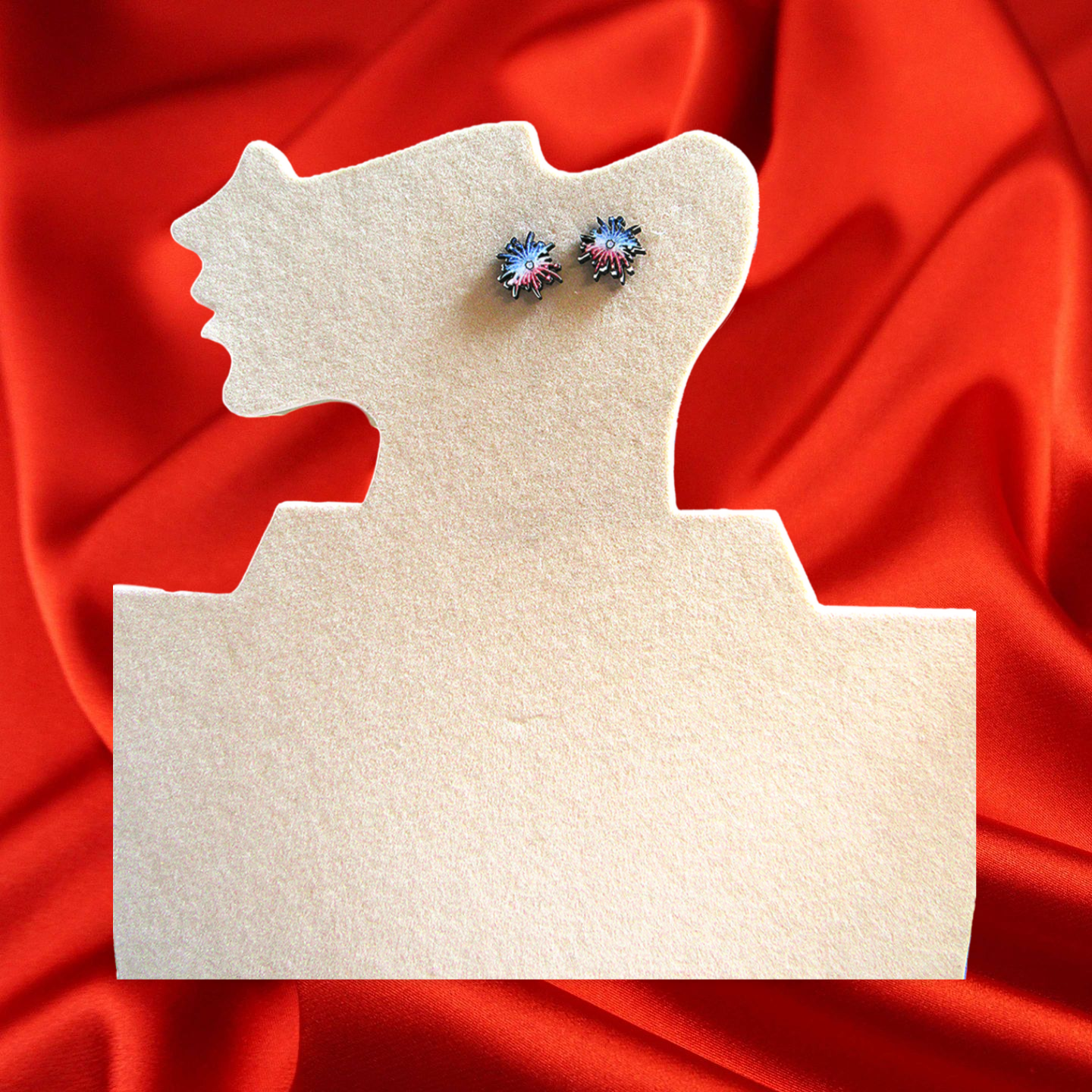 Fireworks Shaped Sublimated Stud Earrings