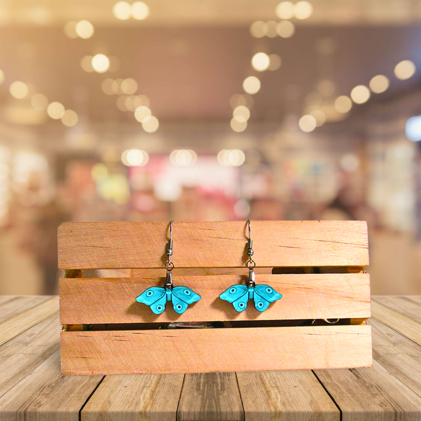 Moth Shaped Sublimated Earrings