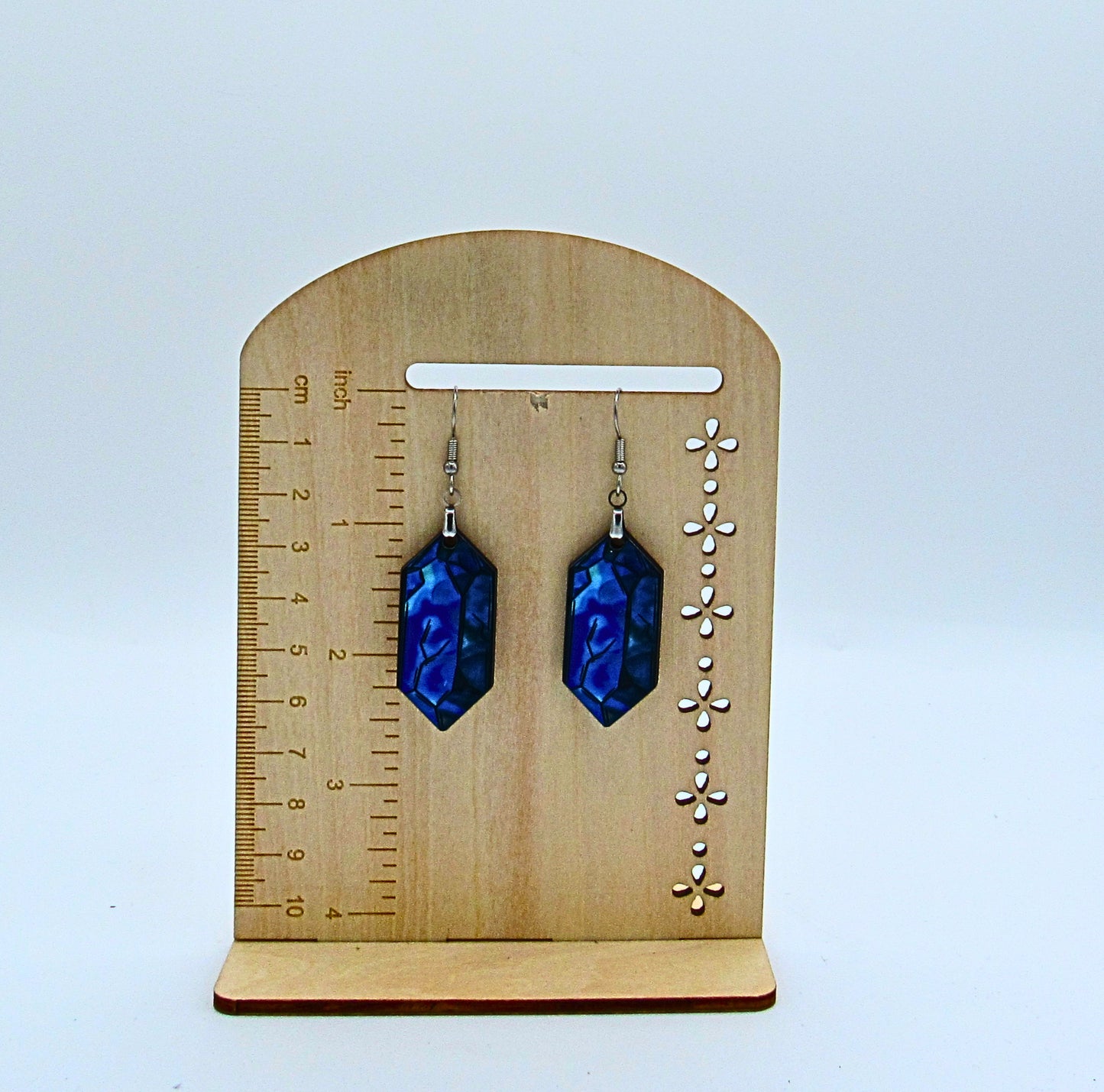 MDF- Chubby Gemstone shaped Sublimated Earrings 1.5 inch