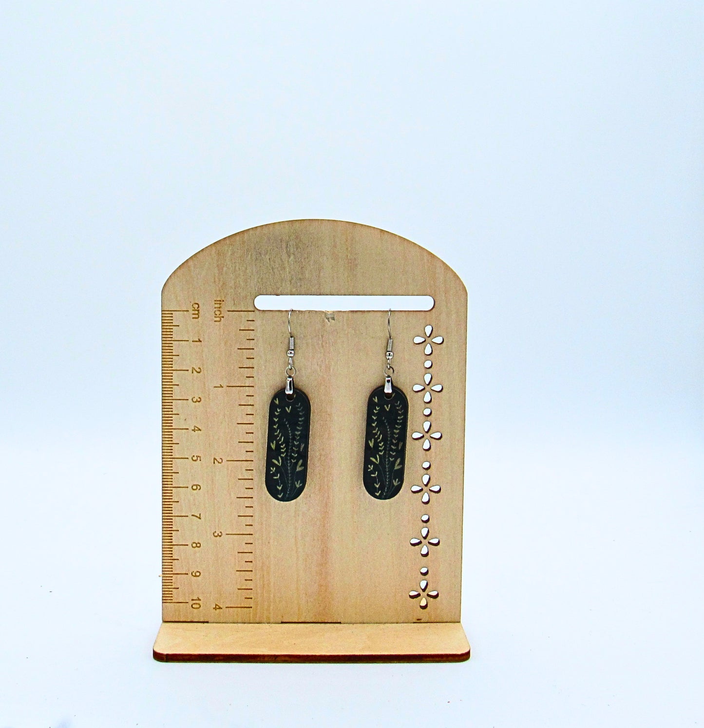 MDF-Oval Bar Shaped Sublimated Earrings 1.5 inch