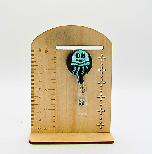 MDF-Jellyfish Shaped Sublimated Badge Reel