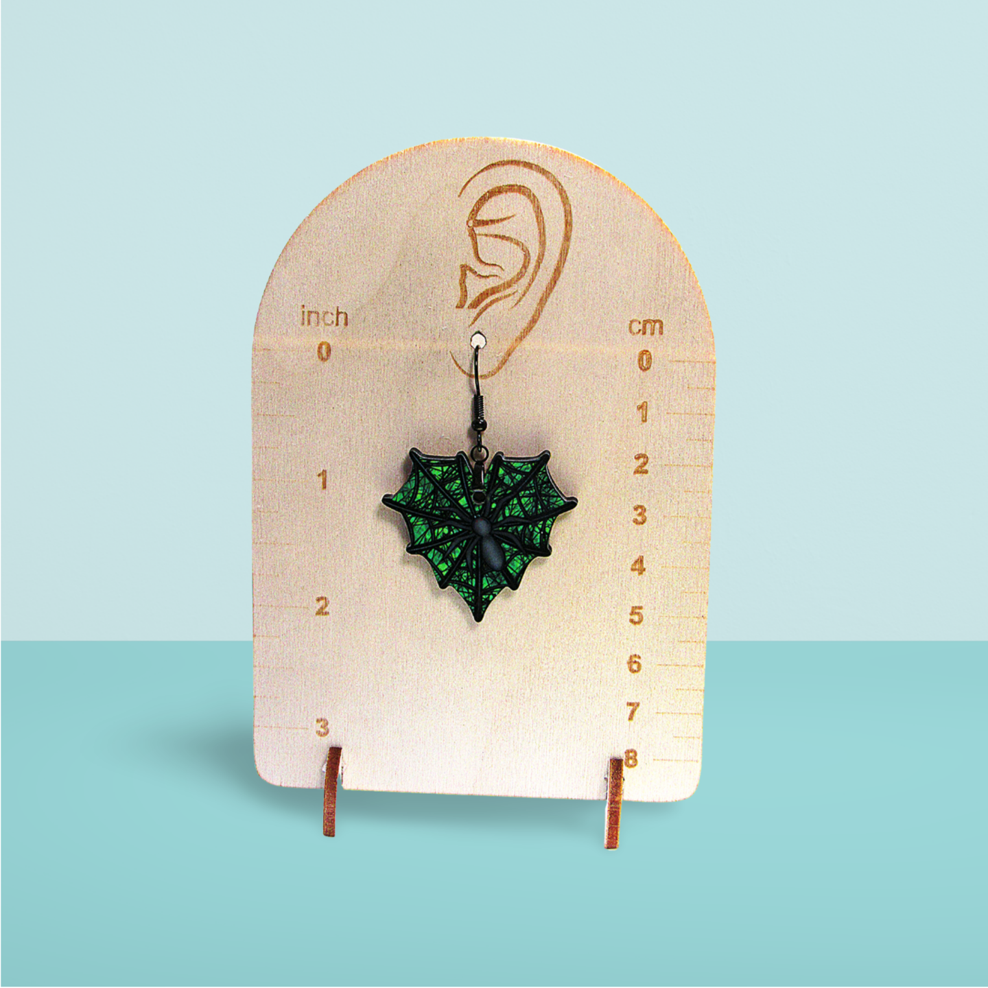 Heart Web Shaped Sublimated Earrings 1.5 inch