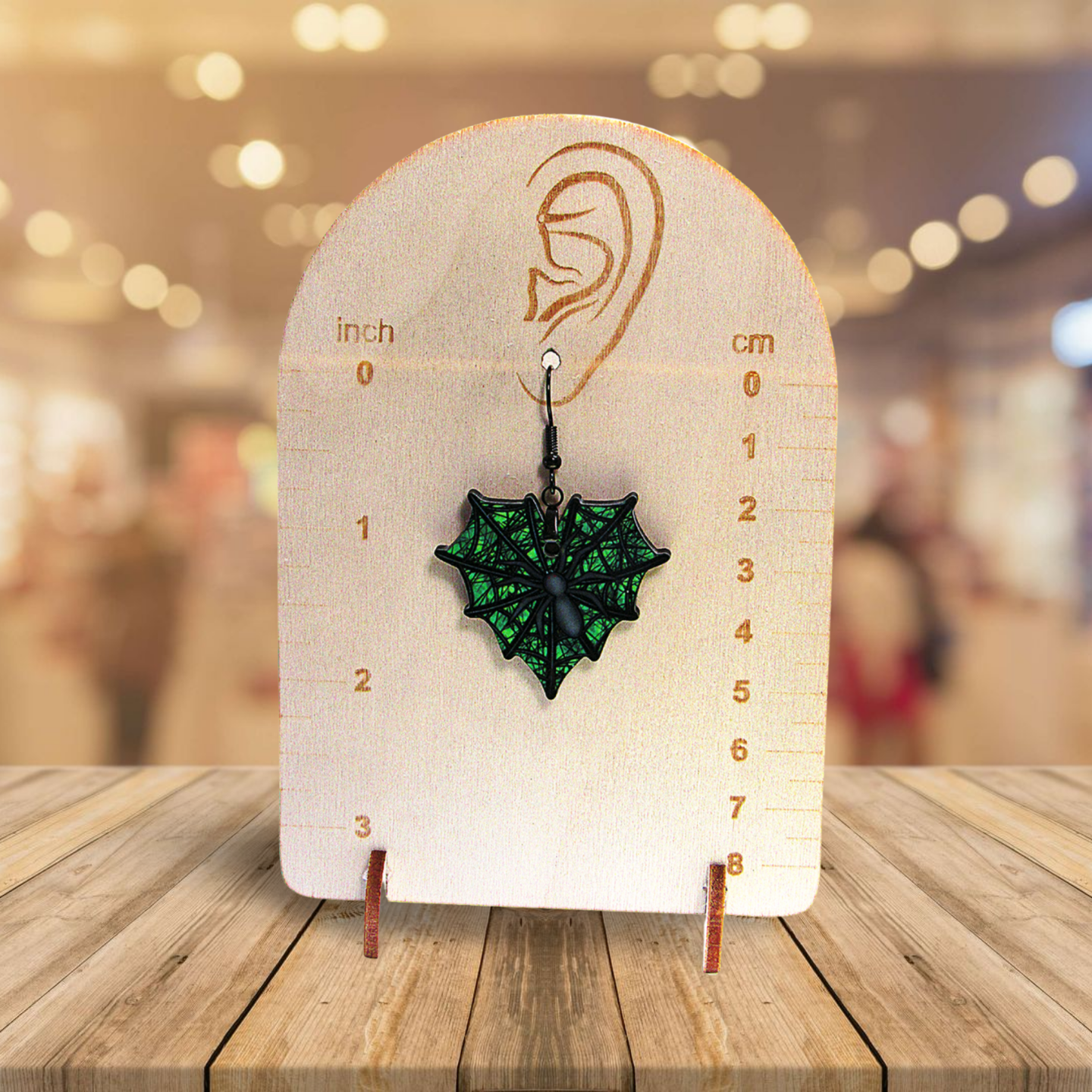 Heart Web Shaped Sublimated Earrings 1.5 inch