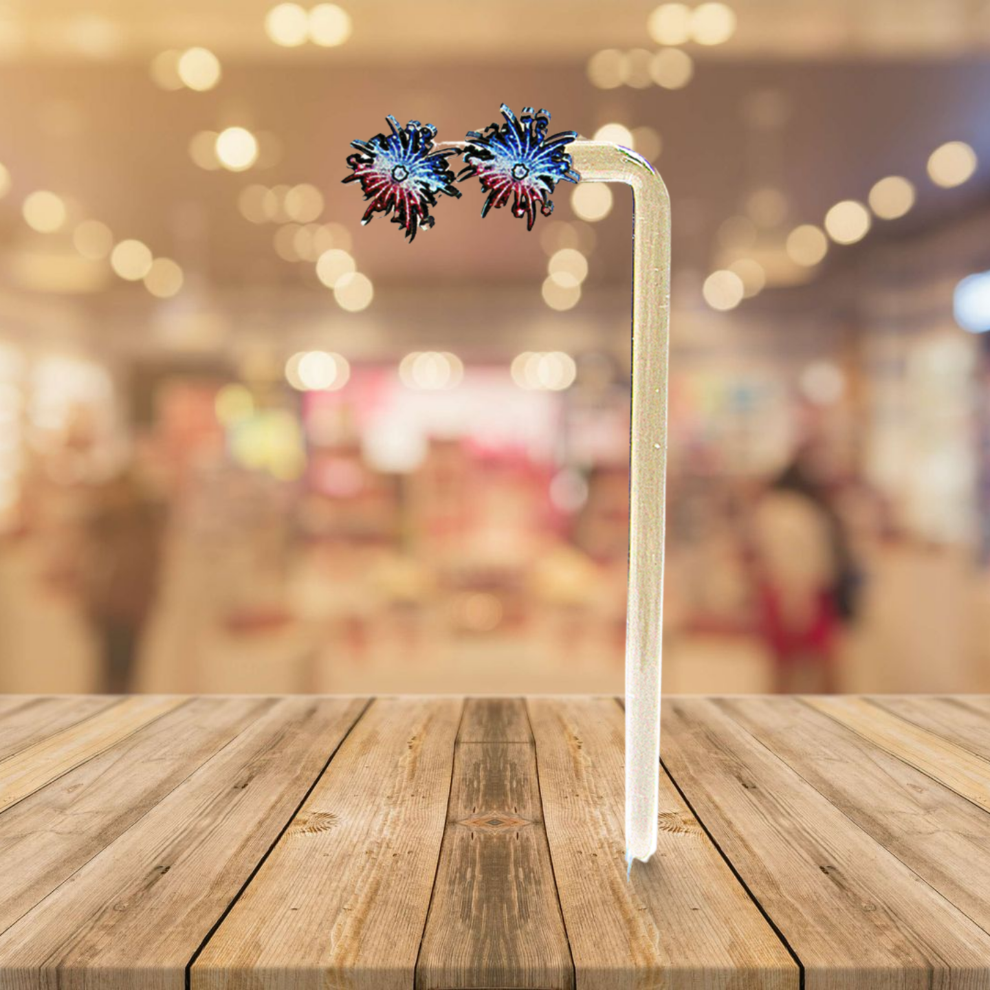 Fireworks Shaped Sublimated Stud Earrings