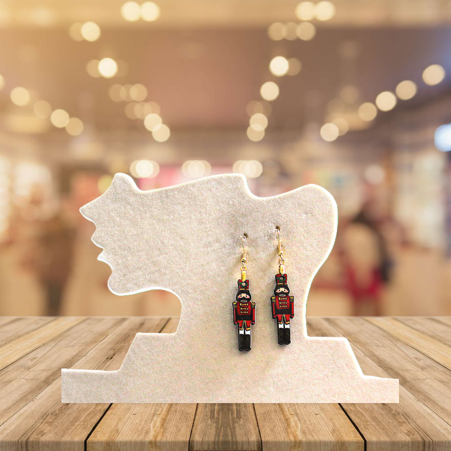Nutcracker Shaped Sublimated Earrings
