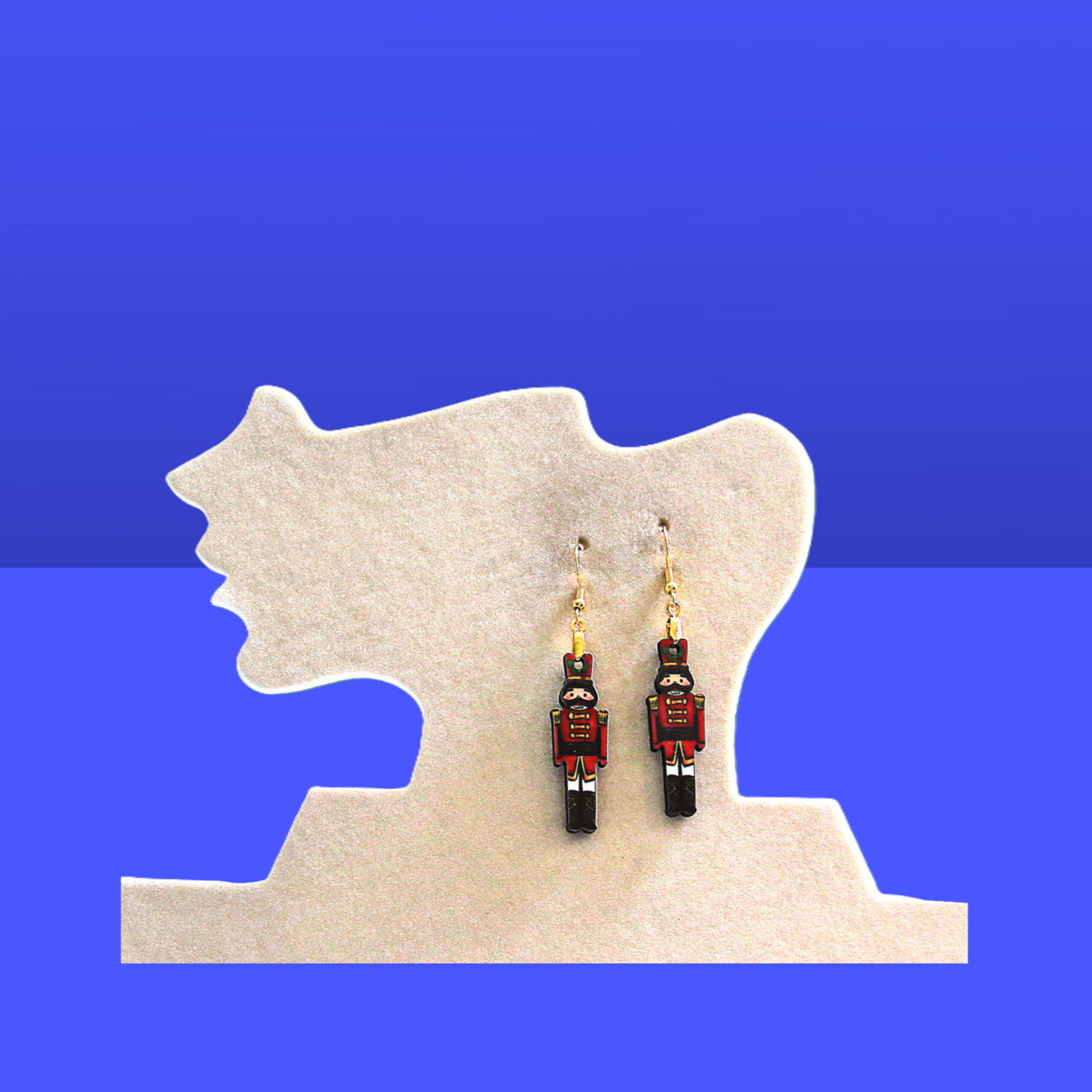 Nutcracker Shaped Sublimated Earrings