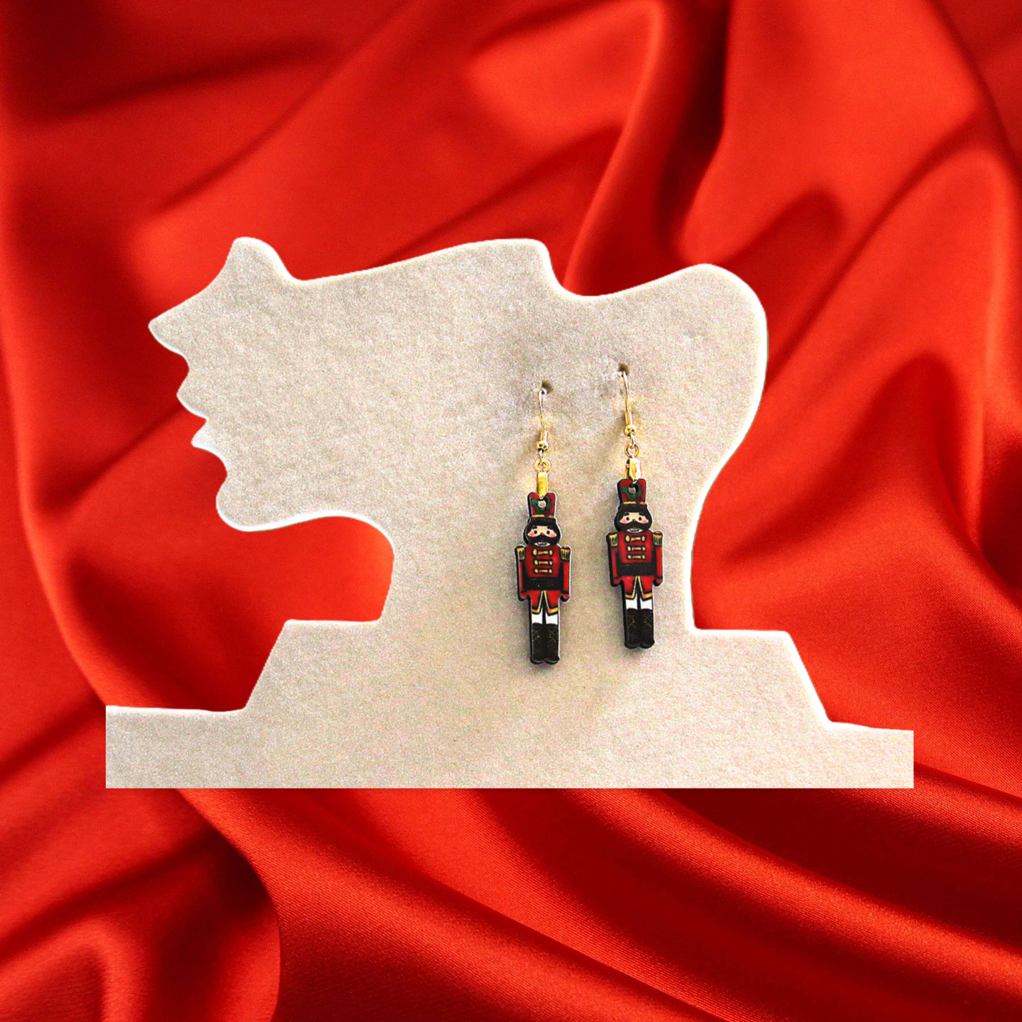 Nutcracker Shaped Sublimated Earrings