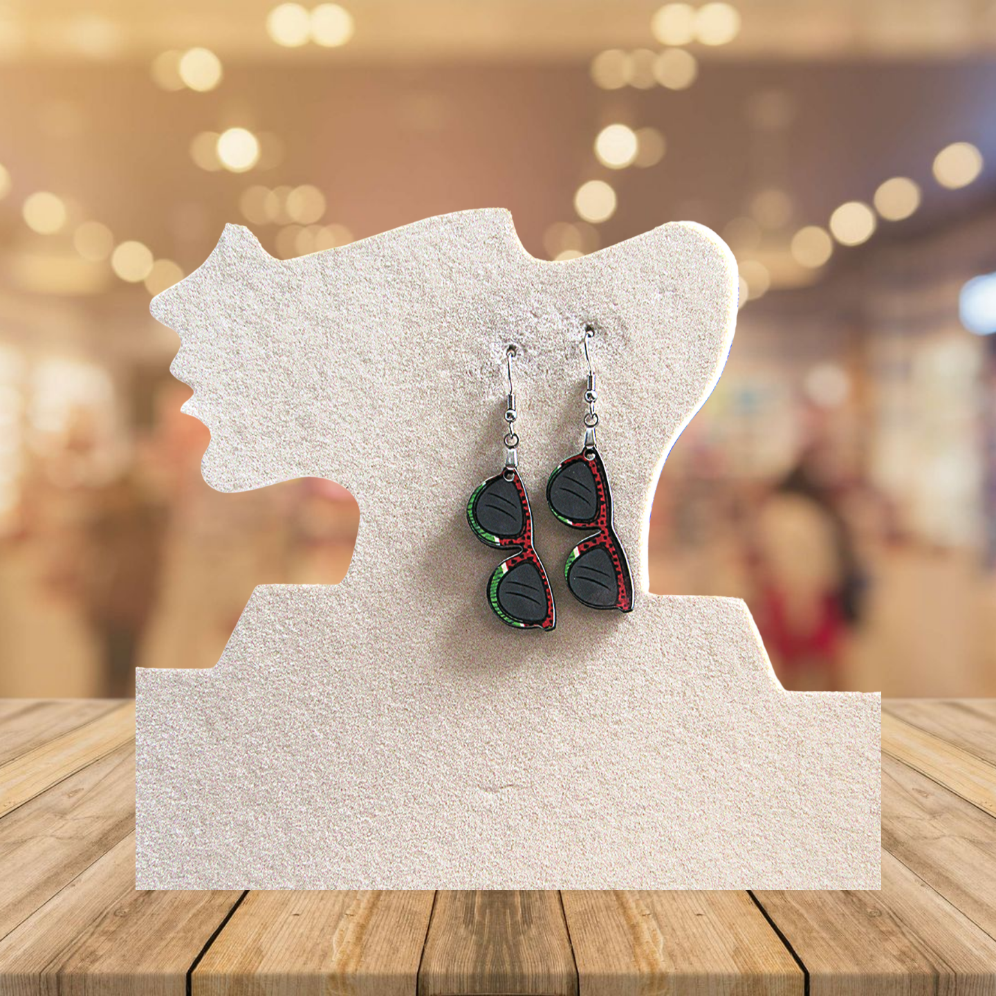 Sunglass Shaped Sublimated Earrings