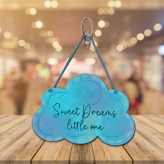 Cloud Shaped Sublimated Door Hanger