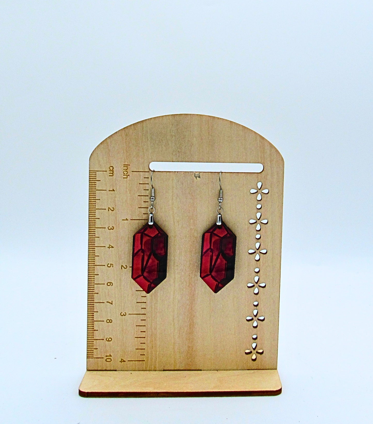 MDF- Chubby Gemstone shaped Sublimated Earrings 1.5 inch