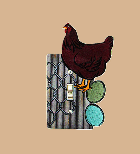 Chicken Shaped Sublimated Light Switch Plate