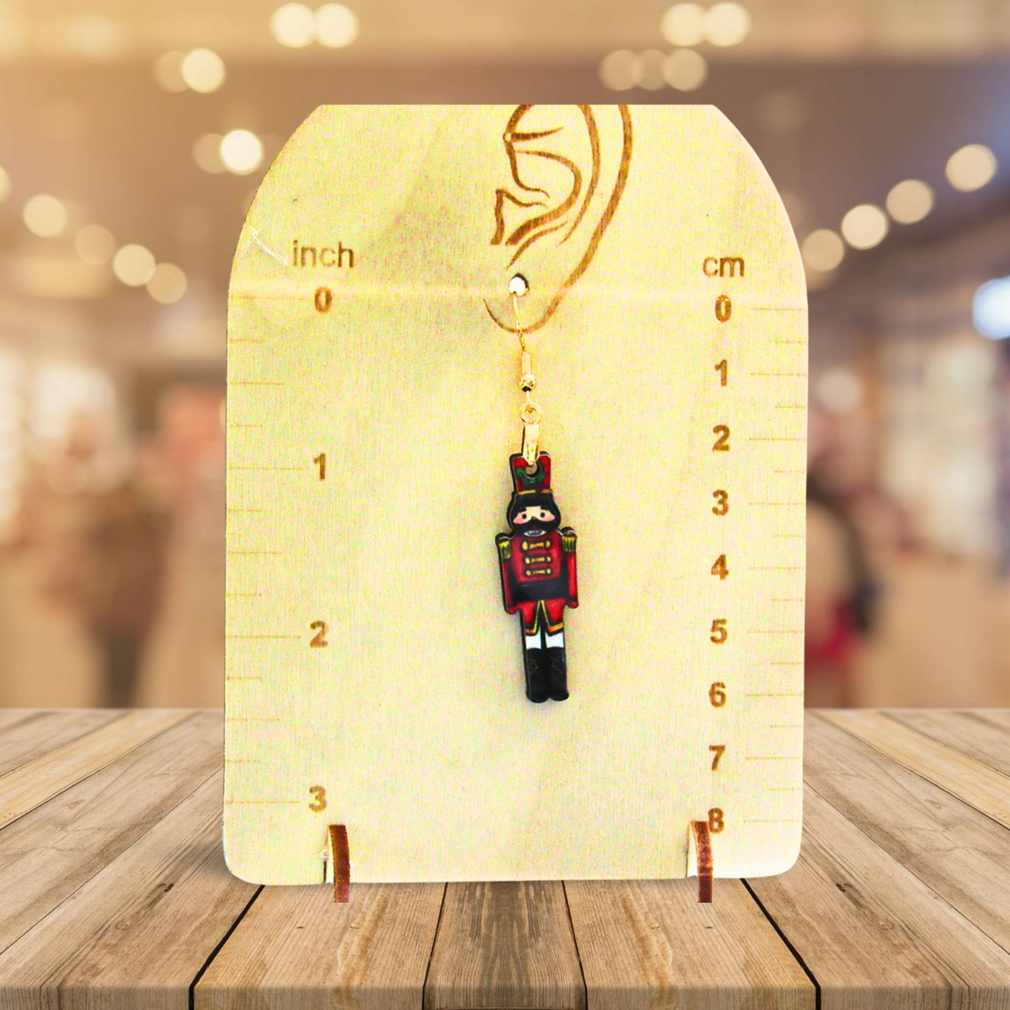 Nutcracker Shaped Sublimated Earrings