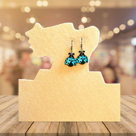 Ladybug Shaped Sublimated Earrings 1 inch