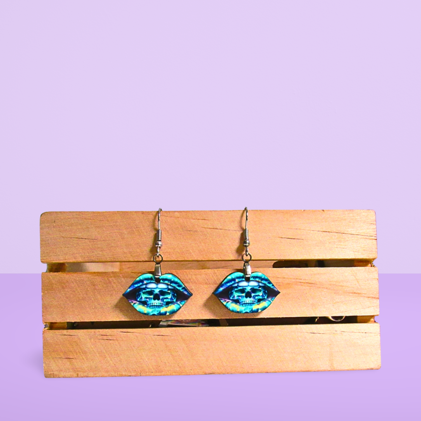 Lip Shaped Sublimated Earrings 1 inch