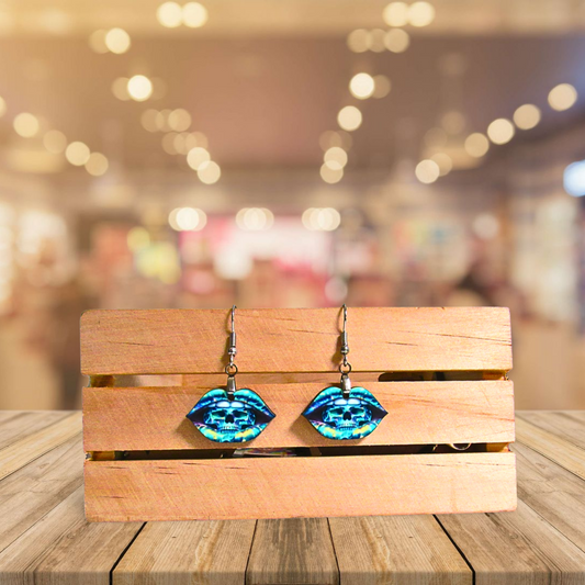 Lip Shaped Sublimated Earrings 1 inch