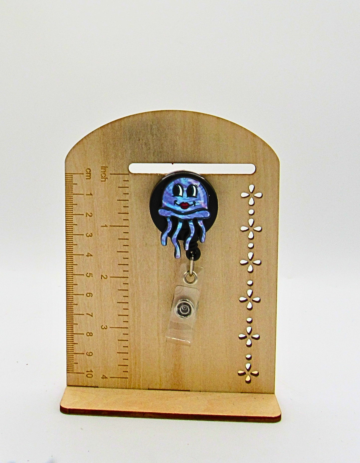 MDF-Jellyfish Shaped Sublimated Badge Reel