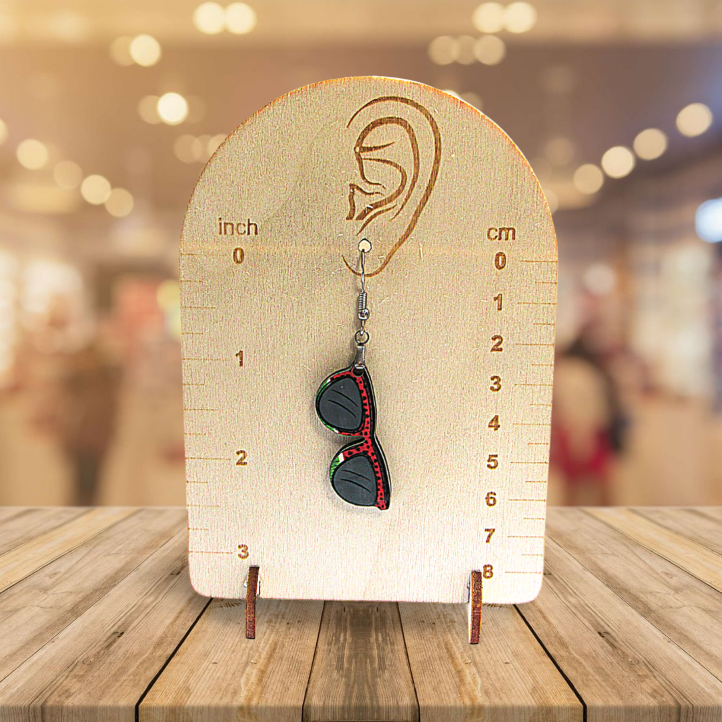 Sunglass Shaped Sublimated Earrings